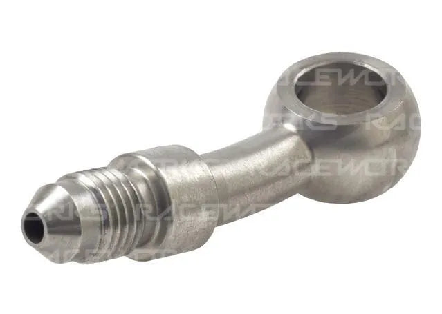 Raceworks 10.2mm Banjo To An-3 Male Flare Stainless Steel 20Deg
