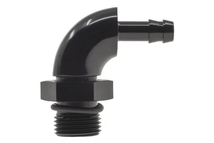 Raceworks AN-8 ORB to 3/8in Barb 90Deg Swivel