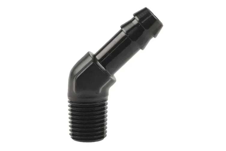 Raceworks Male Npt 1/8" To 3/16" Barb 45 Deg