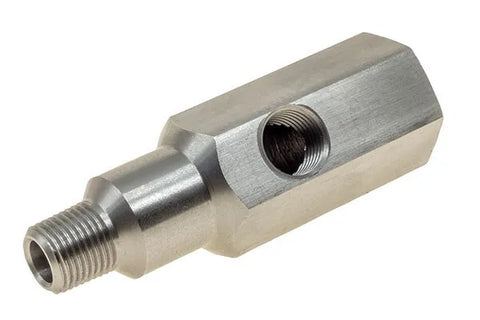Raceworks Oil Pressure Tee/Gauge Adapter 1/8in NPT - Stainless (image 2)