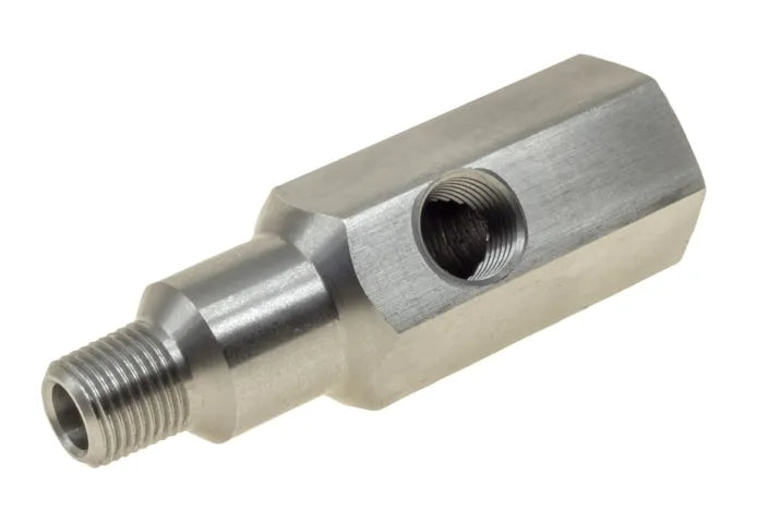 Raceworks RWF-809-02SS SS Oil Pressure Tee/Guage Adapter