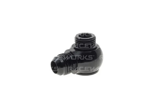 Raceworks Low Profile Banjo Adapter Male Flare AN