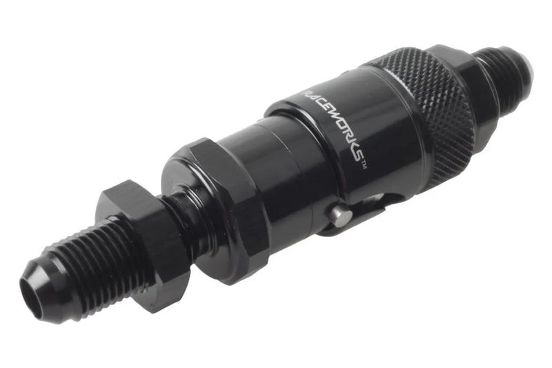 Raceworks AN-4 Aluminium Dry Break Quick Release Fitting With Bulkhead