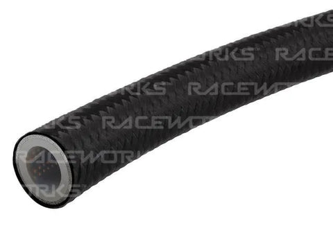 Raceworks Black Nylon Braided Teflon E85 Hose An-6 1 Metre