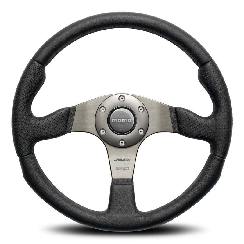 Momo Race Black Leather 350mm Steering Wheel