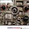 Honda Acura B16 B18 M28 To 10AN Rear Block Breather Fitting