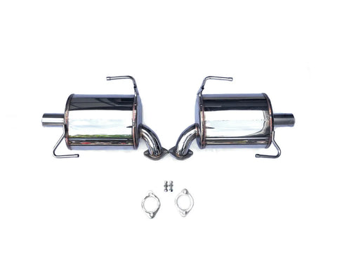 AVO Rear Muffler Kit with Single Exit Downward Pointing Exhaust Tips (Outback 16+)