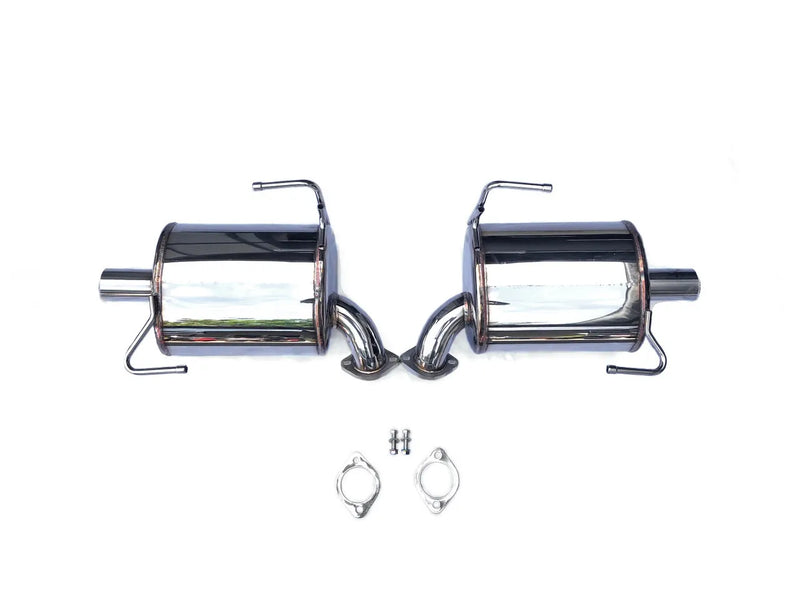 AVO Rear Muffler Kit with Single Exit Downward Pointing Exhaust Tips (Outback 16+)