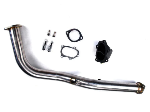 AVO Twin Scroll 3" Race Front Pipe with No Cat (STI 01-07) — fits Subaru STI