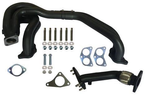 AVO Unequal Ceramic Coated Headers & Up-Pipe with Flex (EJ20/EJ25)