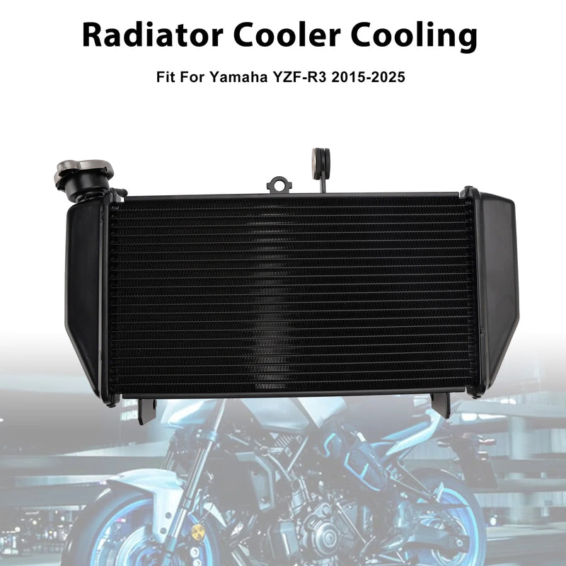 Powersports Pro Radiator Cooling Engine Cooler Yamaha YZF-R3 YZFR3 MT-03 2015 2016 2017 2018 2019 2020 2021 2022 2023 2024 2025