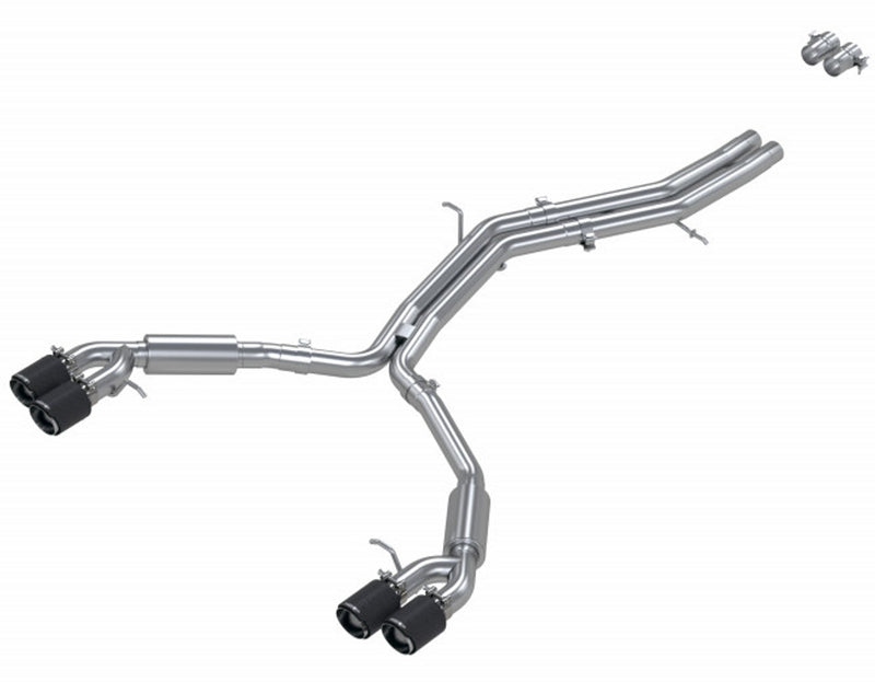 MBRP 2.5" Resonator Back Dual Rear (S5 Coupe/ S4 Sedan 18-24) - T304 Stainless Steel