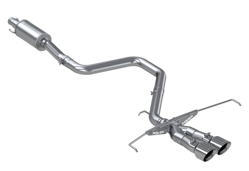MBRP 3" Cat Back Dual Split Center Rear Exit (Veloster 19-21) - Aluminized Steel — fits Hyundai Veloster