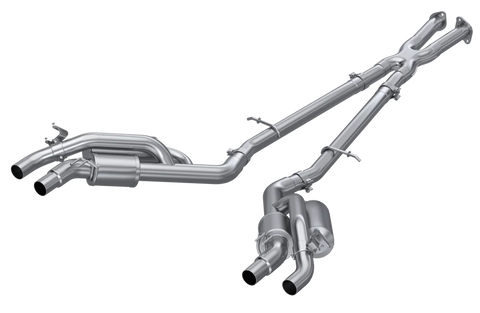MBRP 2.5" Cat-Back Dual Split Rear Quad Outlet Active Exhaust (Stinger 22-23) - T304 Stainless Steel — fits Kia Sti...