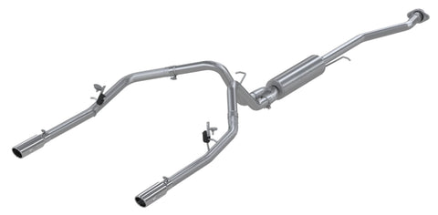 MBRP 2.5" Cat Back, Dual Split Rear (Silverado/Sierra 03-07) - T409 Stainless Steel - T304 Stainless Steel Tip