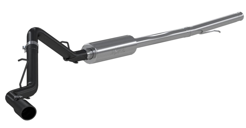 MBRP 3" Cat Back, Single Side (Silverado/Sierra 19-24) - BC Aluminized Steel - T304 Stainless Steel Tip — fits Chev...