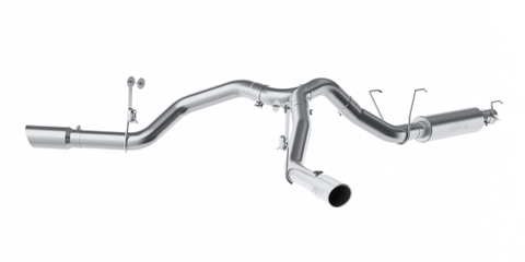 MBRP 4" Cat Back, Dual Split Side Exit (Ram 2500 14-24) - T409 Stainless Steel - T304 Stainless Steel Tip