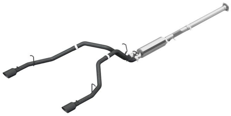MBRP 2.5" Cat Back, Dual Split Rear (Ram Hemi 1500 19-24) - BC Aluminized Steel - T304 Stainless Steel Tip