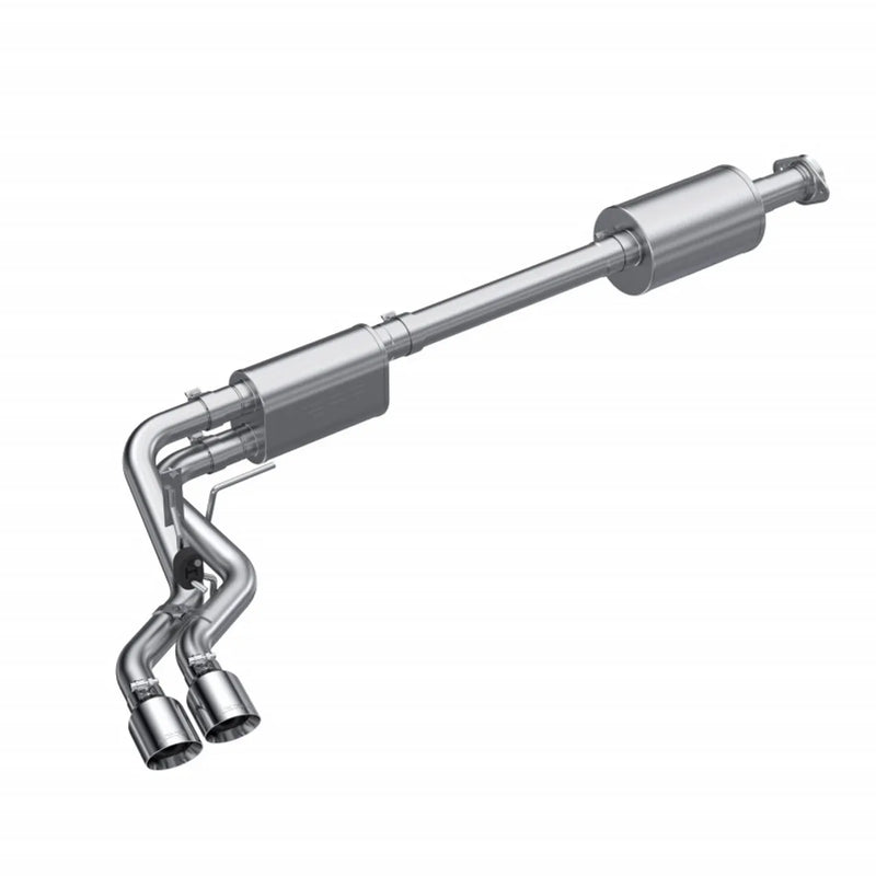 MBRP 3" Cat-Back, 2.5" Dual Pre-Axle, Street Profile (F-150 21-24) - Aluminized Steel - T304 Stainless Steel Tip