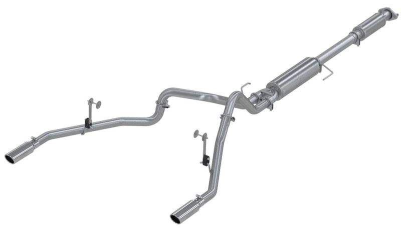 MBRP 2.5" Cat Back, Dual Rear (F-150 15-20) - Aluminized Steel - T304 Stainless Steel Tip