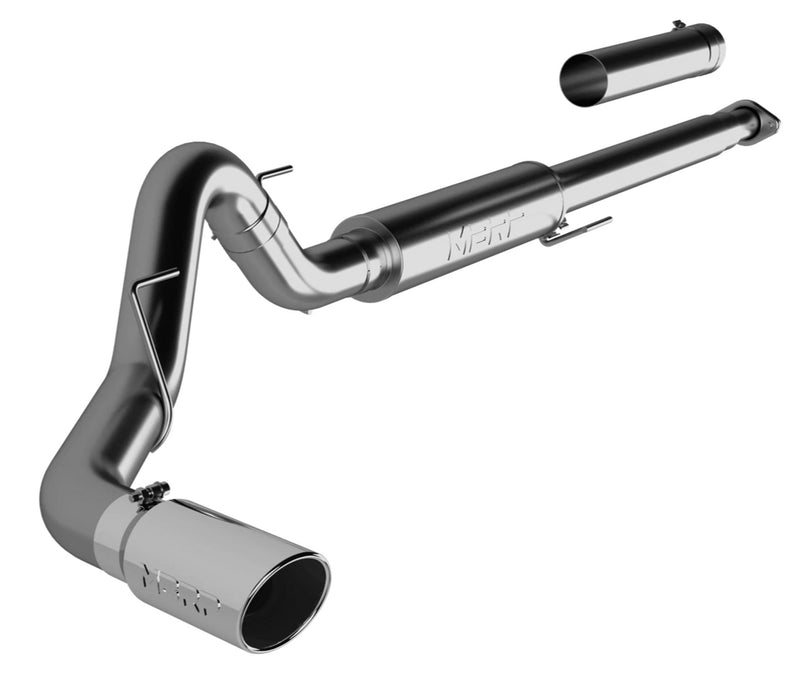 MBRP 4" Cat Back, Single (F-150 15-20) - Aluminized Steel - T304 Stainless Steel Tip