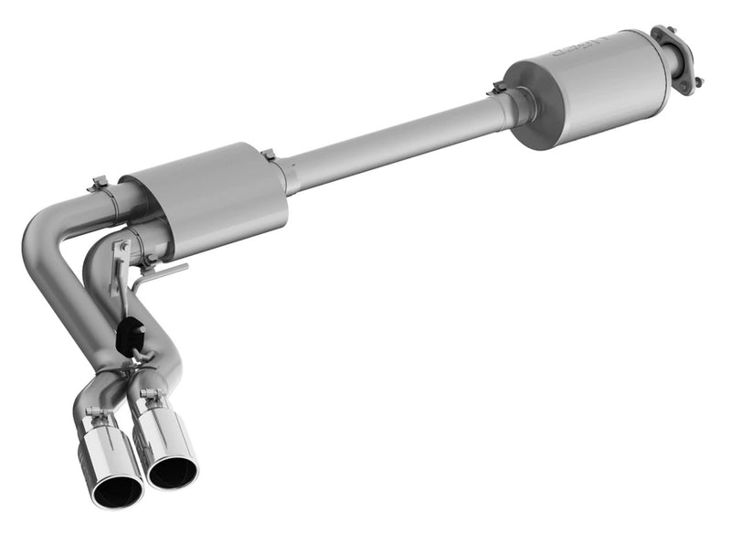 MBRP 3" Cat Back, Pre-Axle Dual Outlet, Street Version (F-150 15-20) - Aluminized Steel - T304 Stainless Steel Tip