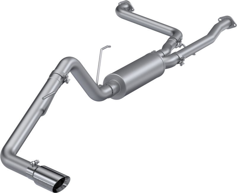 MBRP 2.5" Cat-Back, 3" Single Side Exit (Frontier 22-24) - Aluminized Steel - T304 Stainless Steel Tip