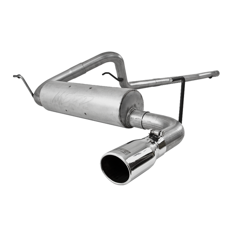 MBRP 2.5" Cat Back, Single Side (Wrangler 07-11) - Aluminized Steel - T304 Stainless Steel Tip — fits Jeep Wrangler