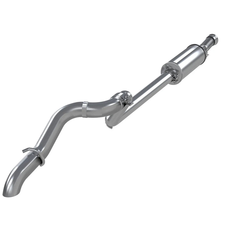MBRP 2.5" Cat Back, Single Rear Exit (Wrangler 18-24) - Aluminized Steel - T304 Stainless Steel Tip — fits Jeep Wra...