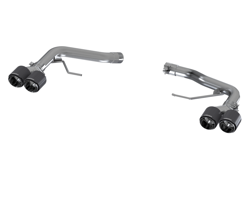 MBRP 2.5" Axle Back Dual Split Rear, Muffler Bypass (Macan 14-24) - T304 Stainless Steel - CF T304 Stainless Steel...