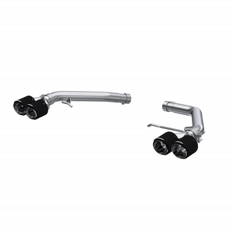MBRP 2.5" Axle-Back, Dual Rear Exit (SQ5 14-17) - T304 Stainless Steel - CF T304 Stainless Steel Tip — fits Audi Sq5