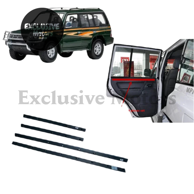 Pajero 2nd V20 MB669202 1989-1999  Sealing Rubber for Montero Glass Protect 5 Door 4 Pieces Window Glass Rubber Inner