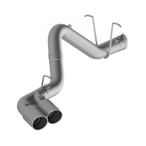 MBRP 4" Filter Back, Dual Outlet Single Side (Silverado/Sierra 11-19) - Aluminized Steel - T304 Stainless Steel Tip