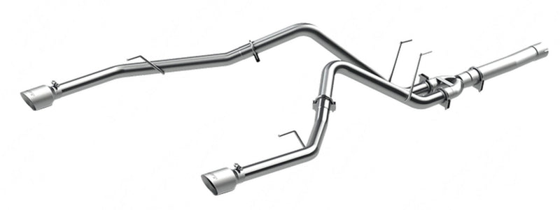 MBRP 2.5" Filter Back, Dual Split Rear (Ram 3500 Cummins 14-18) - Aluminized Steel - T304 Stainless Steel Tip