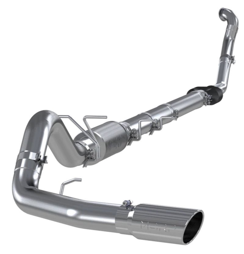 MBRP 4" Turbo Back, Single Side Exit, Aluminized 3" downpipe (F-250/350 94-97) - Aluminized Steel - T304 Stainless...