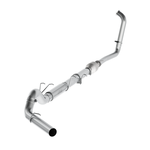 MBRP 5" Turbo Back Stock Cat, Single Side Exit (F-250/350 03-07) - Aluminized Steel — fits Ford F-250