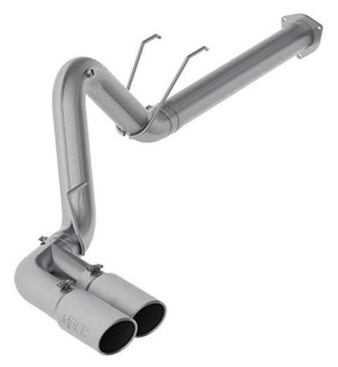 MBRP 4" Filter Back, Single Side Dual Exit (F-250/350/450 17-23) - Aluminized Steel - T304 Stainless Steel Tip — fi...