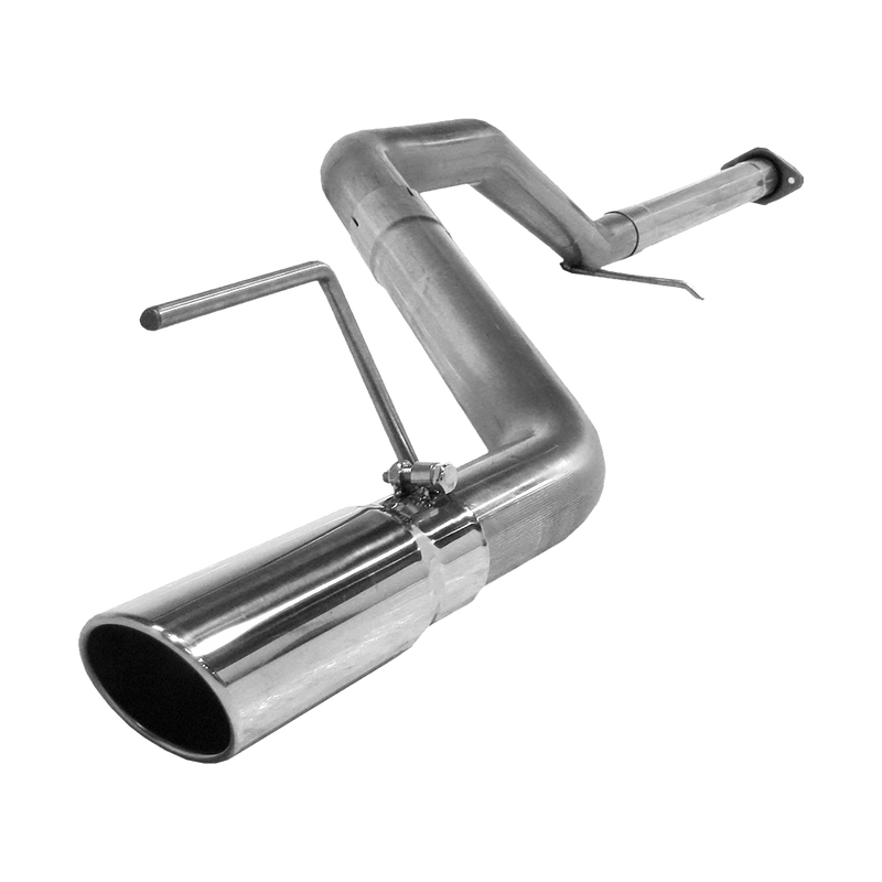 MBRP 3" Filter Back, Single Side (Wrangler 07-08) - T409 Stainless Steel - T304 Stainless Steel Tip