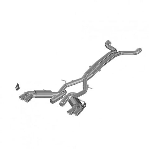 MBRP 3" Dual Cat Back Quad Tips Street Version (Camaro 16-24) - T409 Stainless Steel — fits Chevrolet Camaro Gen 6