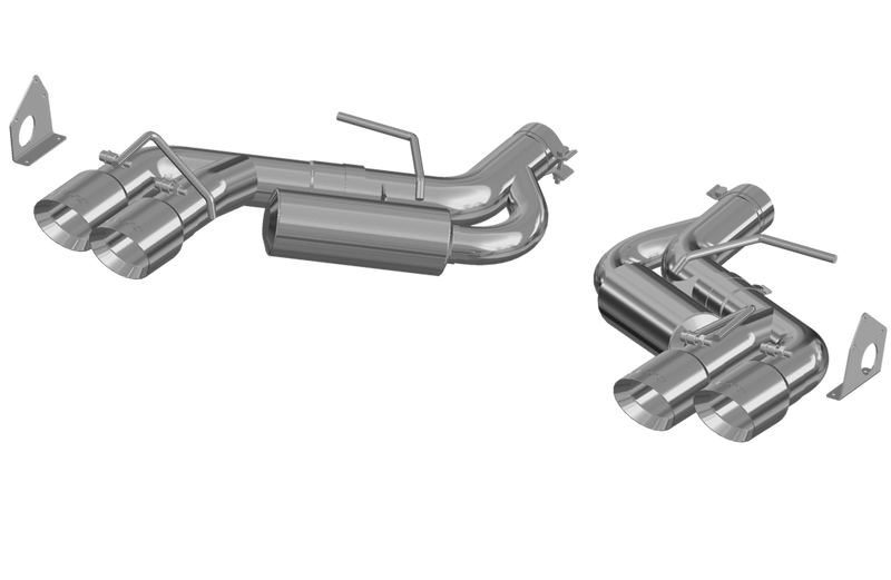 MBRP 3" Dual Axle Back Quad Tips (Camaro 16-24) - Aluminized Steel — fits Chevrolet Camaro Gen 6