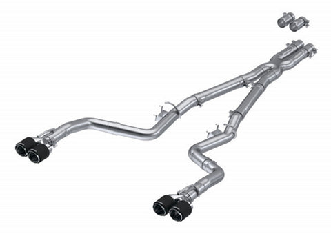MBRP 3" Dual Cat Back Quad Tips Race (Challenger 15-23)