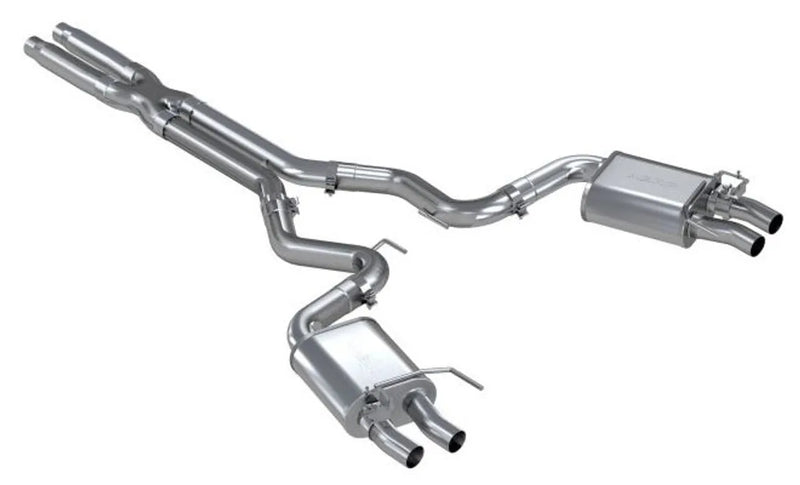 MBRP 3" Cat Back Dual Quad Split Rear Exit (Mustang 16-21) - T304 Stainless Steel