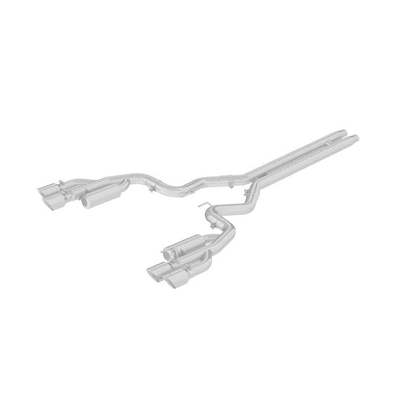 MBRP 3" Cat Back with Quad 4" Dual Wall Tips Race Version (Mustang GT 18+)