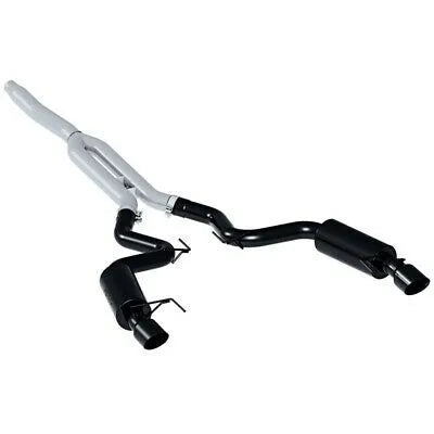 MBRP 3 inch Cat Back Race Version (Mustang EcoBoost 15+) Black Coated — fits Ford Mustang Eco Boost