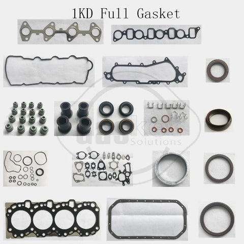 22R 1KD 1KD-FTV Overhaul Full Head Gasket Kit For Toyota Hilux