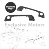 BMW E36, E34, E32 4-Piece Black Door Handle Kit Covers
