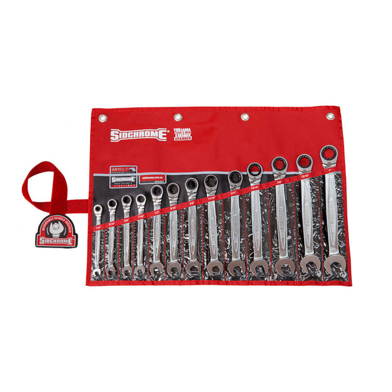Sidchrome Spanner Set Geared Af 13Pc SCMT22211