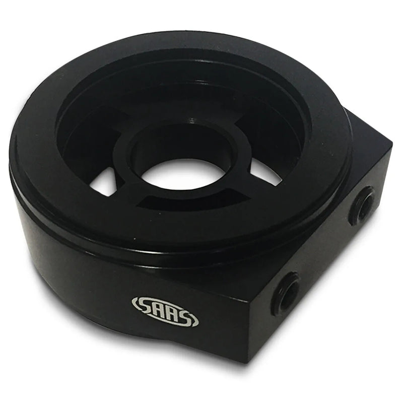 SAAS OIL FILTER SANDWICH PLATE BILLET BLACK