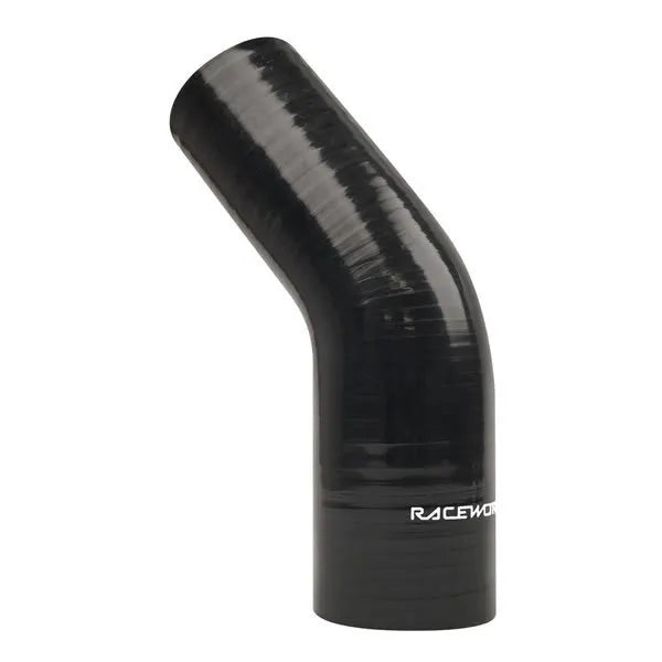 Raceworks 45 Degree Reducer Elbow 1.5-1.75'' - 38-45mm Black
