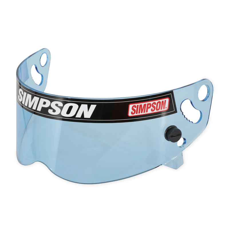 Simpson Racing Helmet Replacement Shields - Hi-Definition Blue - X Bandit Diamondback Skull and RX